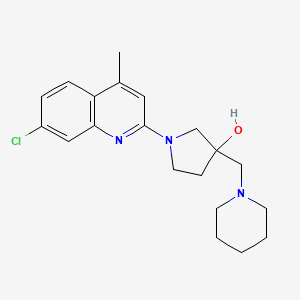 molecular formula C20H26ClN3O B5504467 1-(7-chloro-4-methylquinolin-2-yl)-3-(piperidin-1-ylmethyl)pyrrolidin-3-ol 