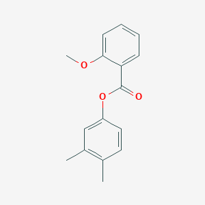 molecular formula C16H16O3 B5504471 3,4-二甲基苯基 2-甲氧基苯甲酸酯 