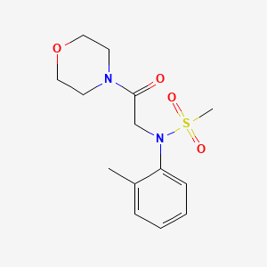 N-(2-methylphenyl)-N-[2-(4-morpholinyl)-2-oxoethyl]methanesulfonamide