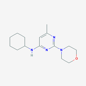 molecular formula C15H24N4O B5504518 N-cyclohexyl-6-methyl-2-(4-morpholinyl)-4-pyrimidinamine 