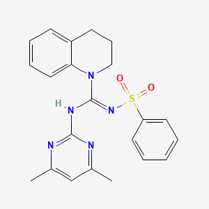 N-(4,6-dimethyl-2-pyrimidinyl)-N'-(phenylsulfonyl)-3,4-dihydro-1(2H)-quinolinecarboximidamide
