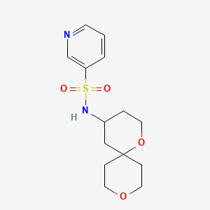 molecular formula C14H20N2O4S B5504527 N-1,9-dioxaspiro[5.5]undec-4-ylpyridine-3-sulfonamide 