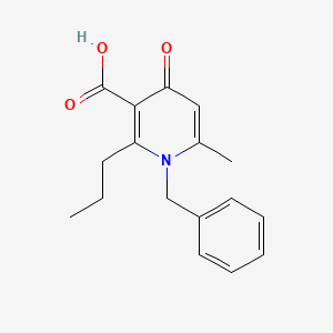 molecular formula C17H19NO3 B5504574 1-benzyl-6-methyl-4-oxo-2-propyl-1,4-dihydro-3-pyridinecarboxylic acid 