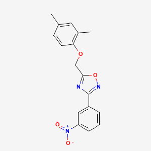 molecular formula C17H15N3O4 B5504612 5-[(2,4-dimethylphenoxy)methyl]-3-(3-nitrophenyl)-1,2,4-oxadiazole 