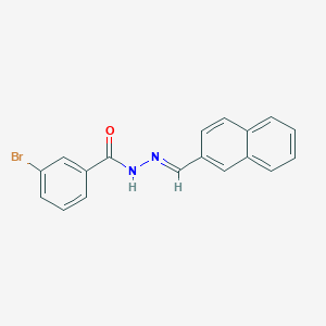 molecular formula C18H13BrN2O B5504621 3-溴-N'-(2-萘甲亚甲基)苯甲酰肼 