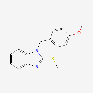 molecular formula C16H16N2OS B5504638 1-(4-methoxybenzyl)-2-(methylthio)-1H-benzimidazole 