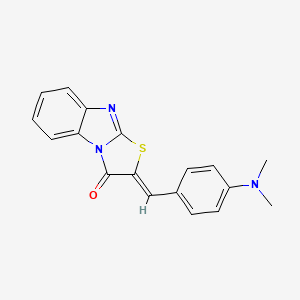 molecular formula C18H15N3OS B5504641 2-[4-(dimethylamino)benzylidene][1,3]thiazolo[3,2-a]benzimidazol-3(2H)-one 