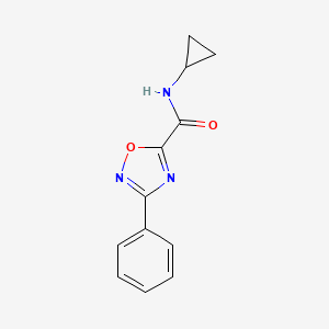 molecular formula C12H11N3O2 B5504650 N-环丙基-3-苯基-1,2,4-恶二唑-5-甲酰胺 