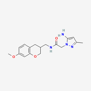 2-(5-amino-3-methyl-1H-pyrazol-1-yl)-N-[(7-methoxy-3,4-dihydro-2H-chromen-3-yl)methyl]acetamide