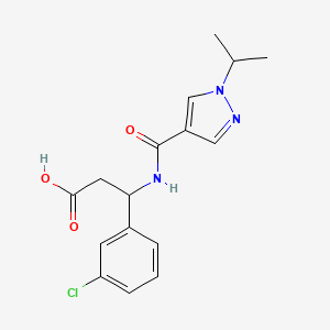 3-(3-chlorophenyl)-3-{[(1-isopropyl-1H-pyrazol-4-yl)carbonyl]amino}propanoic acid