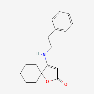 molecular formula C17H21NO2 B5504694 4-[(2-phenylethyl)amino]-1-oxaspiro[4.5]dec-3-en-2-one 