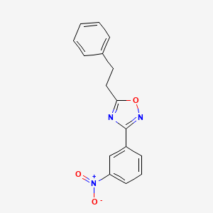 molecular formula C16H13N3O3 B5504730 3-(3-硝基苯基)-5-(2-苯乙基)-1,2,4-恶二唑 CAS No. 6136-89-6