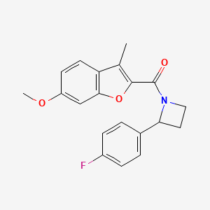 2-(4-fluorophenyl)-1-[(6-methoxy-3-methyl-1-benzofuran-2-yl)carbonyl]azetidine