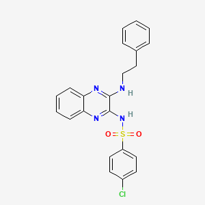 4-chloro-N-{3-[(2-phenylethyl)amino]-2-quinoxalinyl}benzenesulfonamide