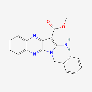 molecular formula C19H16N4O2 B5504821 2-氨基-1-苄基-1H-吡咯并[2,3-b]喹喔啉-3-羧酸甲酯 