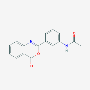 molecular formula C16H12N2O3 B5504826 N-[3-(4-oxo-4H-3,1-benzoxazin-2-yl)phenyl]acetamide 