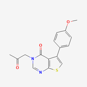 molecular formula C16H14N2O3S B5504860 5-(4-methoxyphenyl)-3-(2-oxopropyl)thieno[2,3-d]pyrimidin-4(3H)-one 