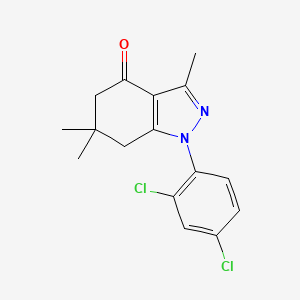 molecular formula C16H16Cl2N2O B5504884 1-(2,4-dichlorophenyl)-3,6,6-trimethyl-1,5,6,7-tetrahydro-4H-indazol-4-one 