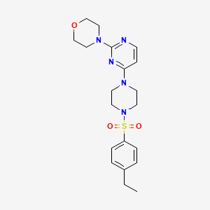molecular formula C20H27N5O3S B5504908 4-(4-{4-[(4-ethylphenyl)sulfonyl]-1-piperazinyl}-2-pyrimidinyl)morpholine 