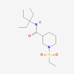molecular formula C15H30N2O3S B5504927 N-(1,1-二乙基丙基)-1-(乙磺酰基)-3-哌啶甲酰胺 