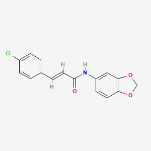 molecular formula C16H12ClNO3 B5504932 N-1,3-苯并二氧杂环-5-基-3-(4-氯苯基)丙烯酰胺 