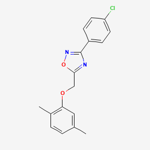 molecular formula C17H15ClN2O2 B5504948 3-(4-氯苯基)-5-[(2,5-二甲基苯氧基)甲基]-1,2,4-恶二唑 
