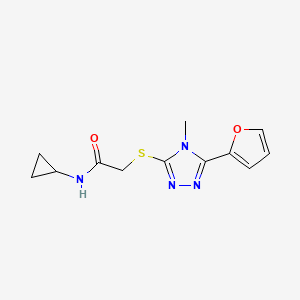 N-cyclopropyl-2-{[5-(2-furyl)-4-methyl-4H-1,2,4-triazol-3-yl]thio}acetamide