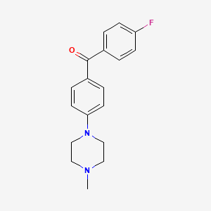 molecular formula C18H19FN2O B5504987 (4-氟苯基)[4-(4-甲基-1-哌嗪基)苯基]甲酮 