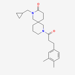 molecular formula C24H34N2O2 B5504996 2-(cyclopropylmethyl)-8-[3-(3,4-dimethylphenyl)propanoyl]-2,8-diazaspiro[5.5]undecan-3-one 