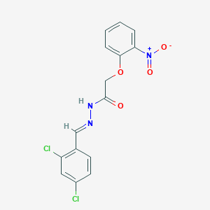 molecular formula C15H11Cl2N3O4 B5505013 N'-(2,4-dichlorobenzylidene)-2-(2-nitrophenoxy)acetohydrazide 