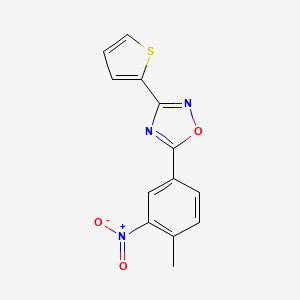 molecular formula C13H9N3O3S B5505049 5-(4-methyl-3-nitrophenyl)-3-(2-thienyl)-1,2,4-oxadiazole 