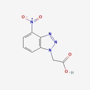molecular formula C8H6N4O4 B5505074 (4-nitro-1H-1,2,3-benzotriazol-1-yl)acetic acid 