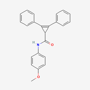 molecular formula C23H19NO2 B5505086 N-(4-methoxyphenyl)-2,3-diphenyl-2-cyclopropene-1-carboxamide 
