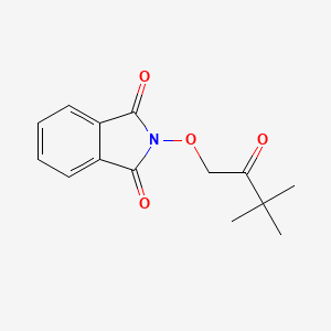 molecular formula C14H15NO4 B5505097 2-(3,3-dimethyl-2-oxobutoxy)-1H-isoindole-1,3(2H)-dione 