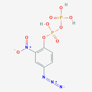 molecular formula C6H6N4O9P2 B055051 Mono(4-azido-2-nitrophenyl) diphosphate CAS No. 123883-88-5