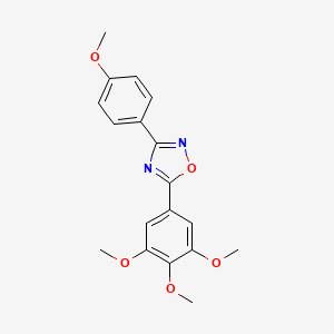 molecular formula C18H18N2O5 B5505116 3-(4-甲氧基苯基)-5-(3,4,5-三甲氧基苯基)-1,2,4-恶二唑 