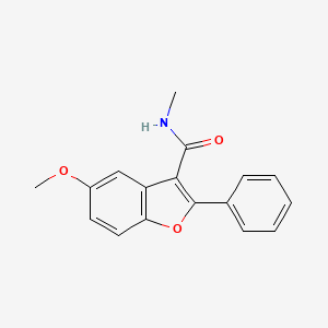 molecular formula C17H15NO3 B5505171 5-methoxy-N-methyl-2-phenyl-1-benzofuran-3-carboxamide 