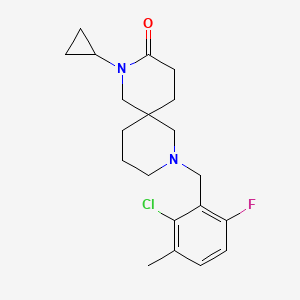molecular formula C20H26ClFN2O B5505180 8-(2-chloro-6-fluoro-3-methylbenzyl)-2-cyclopropyl-2,8-diazaspiro[5.5]undecan-3-one 