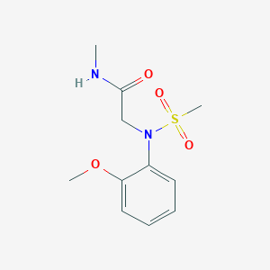 molecular formula C11H16N2O4S B5505181 N~2~-(2-methoxyphenyl)-N~1~-methyl-N~2~-(methylsulfonyl)glycinamide 
