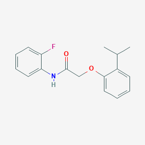 molecular formula C17H18FNO2 B5505197 N-(2-fluorophenyl)-2-(2-isopropylphenoxy)acetamide 