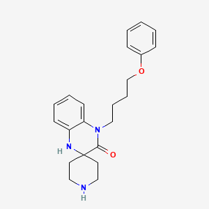 molecular formula C22H27N3O2 B5505235 4'-(4-phenoxybutyl)-1',4'-dihydro-3'H-spiro[piperidine-4,2'-quinoxalin]-3'-one hydrochloride 