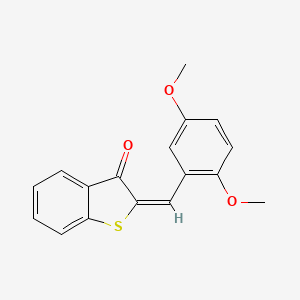 molecular formula C17H14O3S B5505250 2-(2,5-dimethoxybenzylidene)-1-benzothiophen-3(2H)-one 