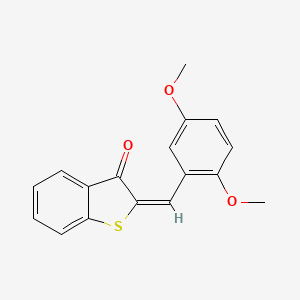 molecular formula C17H14O3S B5505250 2-(2,5-二甲氧基苄亚叉基)-1-苯并噻吩-3(2H)-酮 