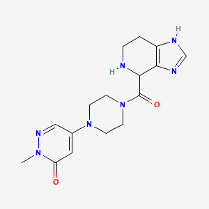 molecular formula C16H21N7O2 B5505280 2-methyl-5-[4-(4,5,6,7-tetrahydro-1H-imidazo[4,5-c]pyridin-4-ylcarbonyl)-1-piperazinyl]-3(2H)-pyridazinone dihydrochloride 