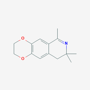 molecular formula C14H17NO2 B5505287 6,8,8-三甲基-2,3,8,9-四氢[1,4]二氧杂环[2,3-g]异喹啉 