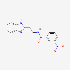 molecular formula C17H16N4O3 B5505295 N-[2-(1H-benzimidazol-2-yl)ethyl]-4-methyl-3-nitrobenzamide 