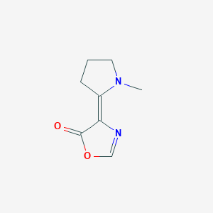 molecular formula C8H10N2O2 B055053 4-(1-Methylpyrrolidin-2-ylidene)oxazol-5(4H)-one CAS No. 117636-82-5