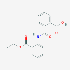 molecular formula C17H15NO5 B5505422 2-({[2-(ethoxycarbonyl)phenyl]amino}carbonyl)benzoic acid 