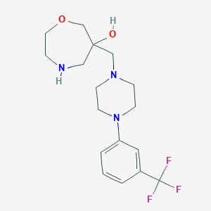molecular formula C17H24F3N3O2 B5505450 6-({4-[3-(trifluoromethyl)phenyl]-1-piperazinyl}methyl)-1,4-oxazepan-6-ol dihydrochloride 