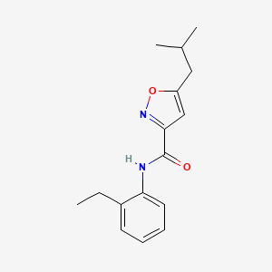 molecular formula C16H20N2O2 B5505479 N-(2-ethylphenyl)-5-isobutyl-3-isoxazolecarboxamide 
